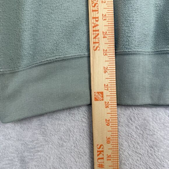 Vtg Crewneck Sweatshirt Womens M Green Patchwork Embroidery Grandma Inside Out - Picture 7 of 10